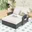Chaise longue double en PE avec dossier réglable, repose-pieds et coussin confortable-1865594835-1865594836