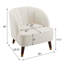 Fauteuil d'appoint rembourré avec pieds en bois-816122635
