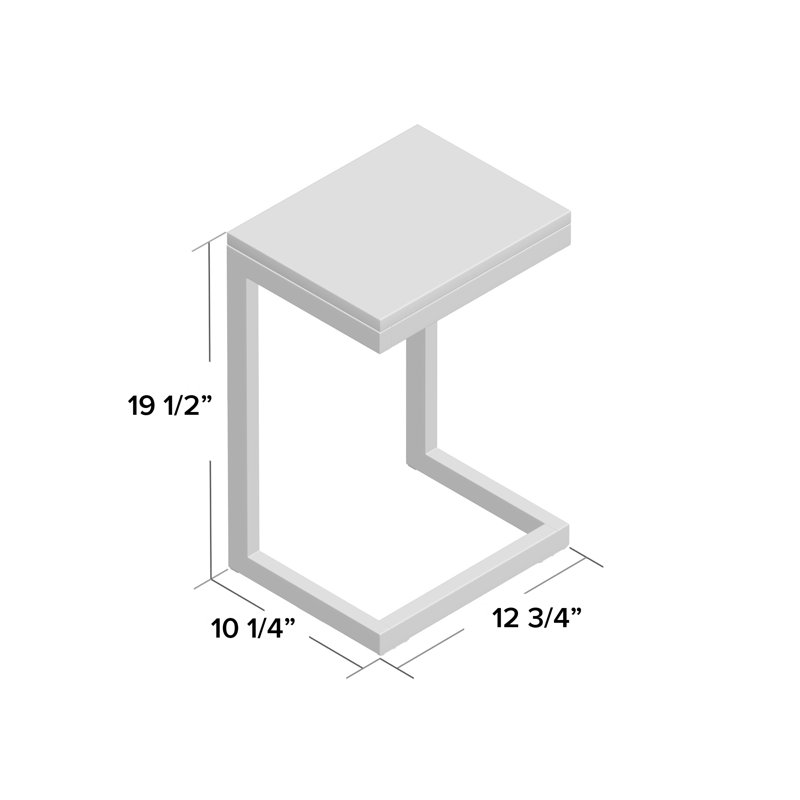 Kendly End Table, 19" H x 12.75" W x 10.25" D, Natural