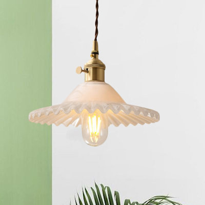 Luminaire suspendu en forme de dôme à 1 lumière Deethya