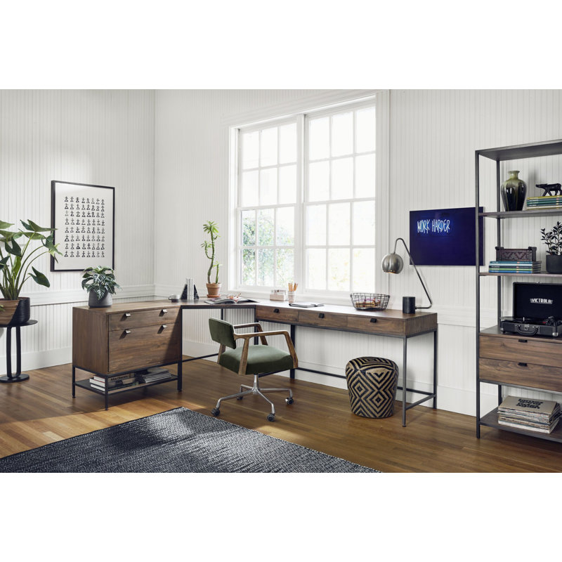 Tyler Leather Swivel Task Chair, Black