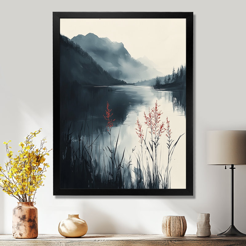 Giselbert - Landscapes Wall Art Prints, H 32 po x l 24 po, Noir, noir, noir, noir, Reproduction encadrée d'une seule photo