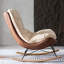 Italian light luxury cloth leisure rocking chair