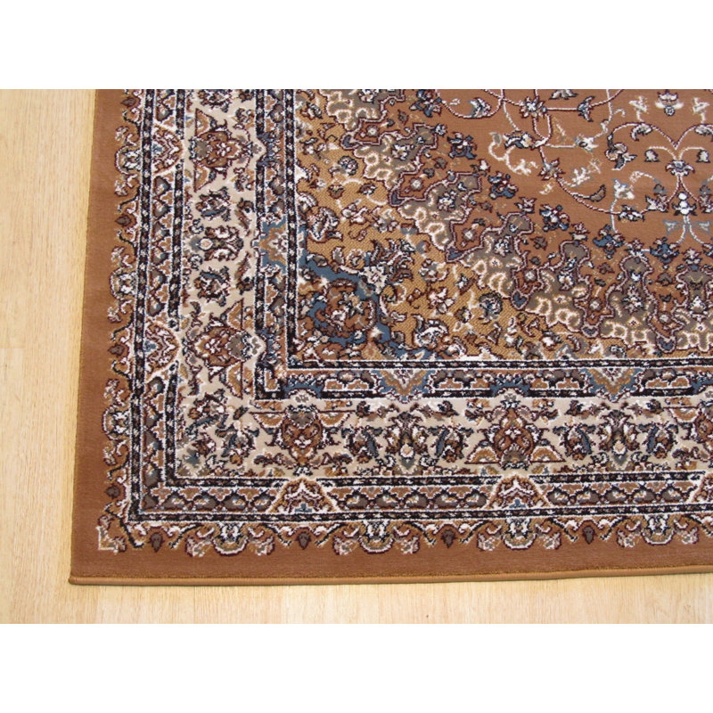 Floral Area Rug in Brown