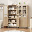 Armoire de rangement de 63 pouces de hauteur, armoire de salle de bain 5 niveaux avec 2 portes réglables-264274311