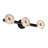 Loughborough 24.75 in. 3-Light Matte Black Vanity Wall Light with Natural Marble for Bathrooms