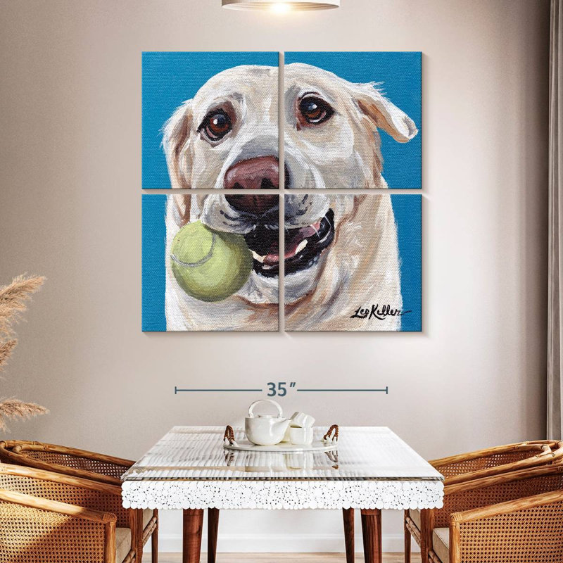 Brampt Yellow Lab Ball, 45" H x 45" W