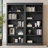 Modern 5 Bookcase With Led , Solid Wood, , Adjustable Shelves, Black For Eraser Storage Home Office Suite, Wood Frame, Board, Pen