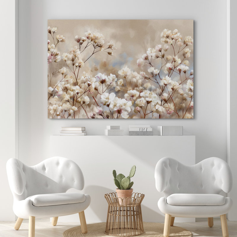 «Soft Neutral», reproduction d'art sur toile encadrée, Toile tendue, 32" H x 48" W x 1.5" D
