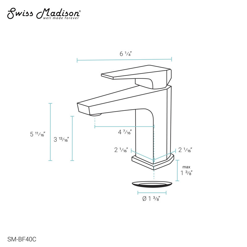 Voltaire Single Hole, Single-Handle, Bathroom Faucet, Chrome