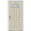 Porte d'entrée pré-suspendue en fibre de verre 1/4 panneau 4 panneaux Grace Grace-1663691289-1663691288-1663691233