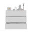 Commode à trois tiroirs, mécanisme coulissant - blanc-2111009350