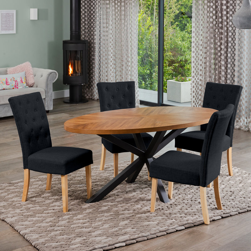 Soderquist 4 - Person Dining Set, Black
