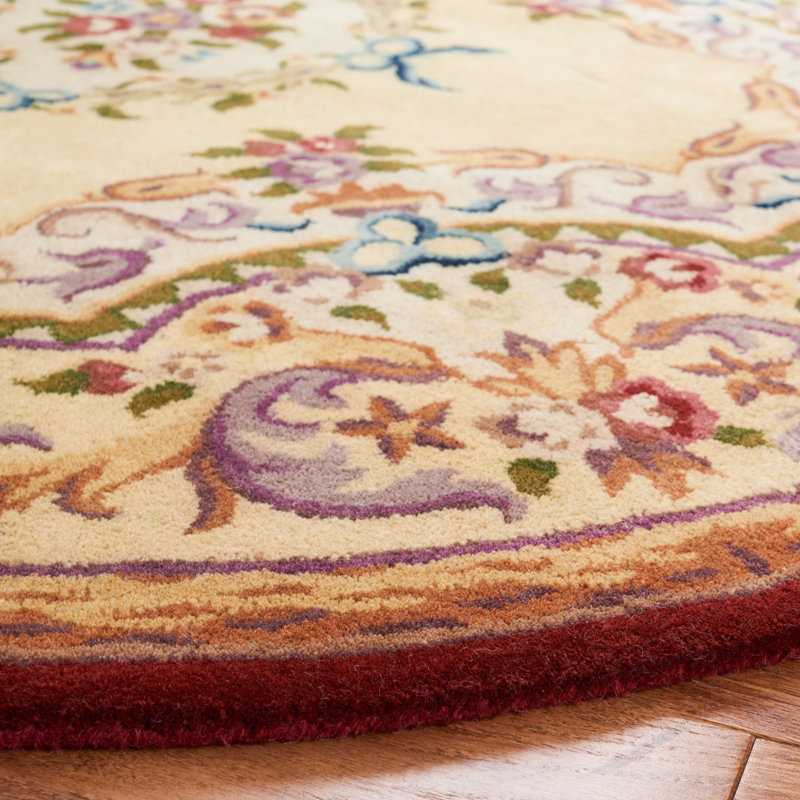Tapis oriental en laine touffeté à la main Bedgood, Rond 4 pi