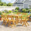Rectangle Solid Wood Patio Dining Set
