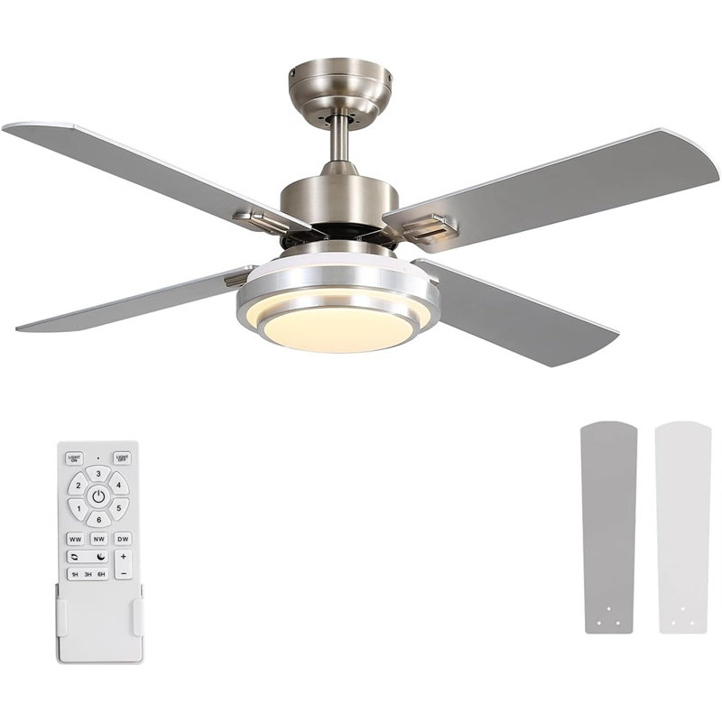 Ventilateurs de plafond avec lumières, ventilateur DEL suspendu de 28 po avec crochet, ...