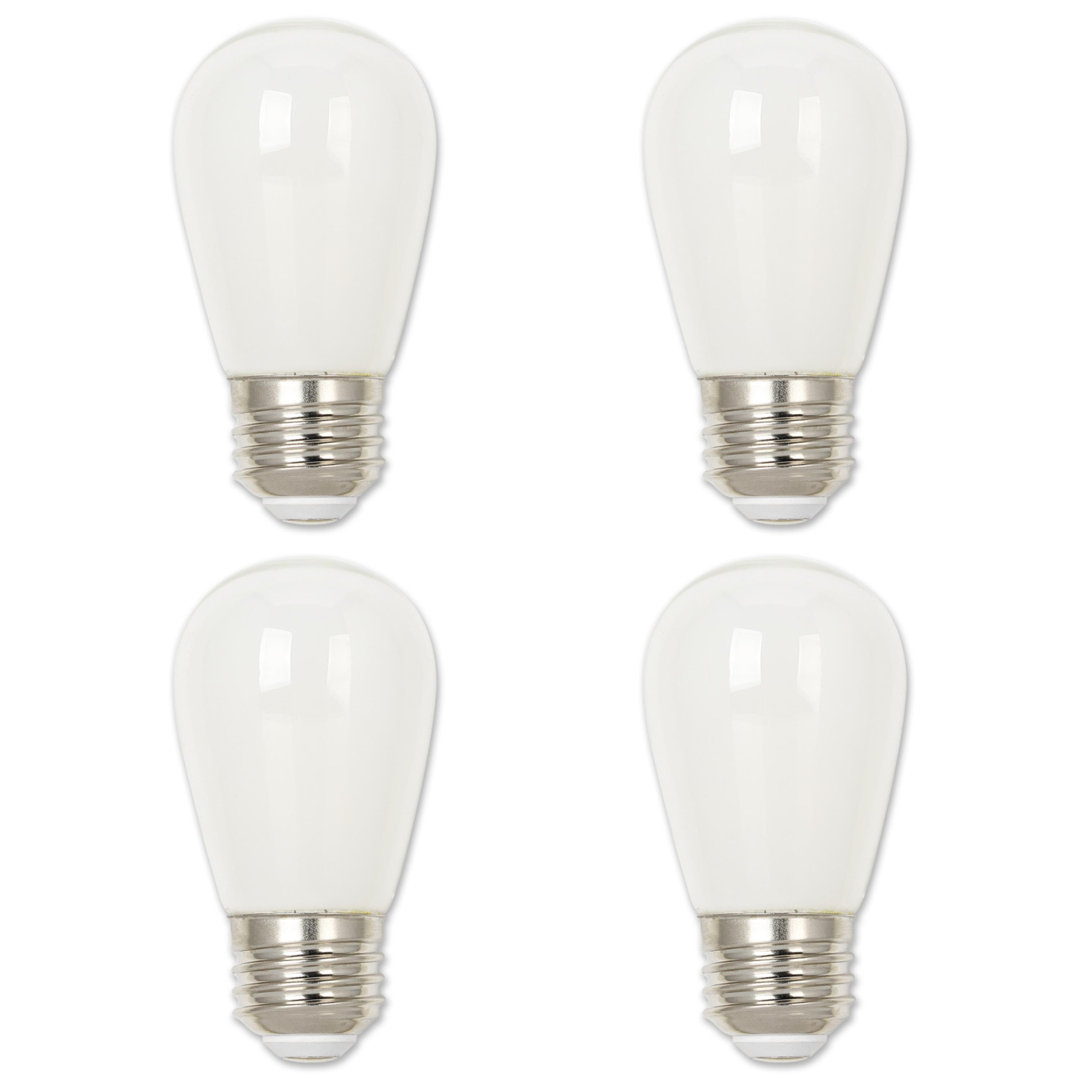 1-Watt (15-Watt Equivalent) Frosted S14 Filament LED Light Bulb, Medium Base (Set of 4) Westinghouse Lighting