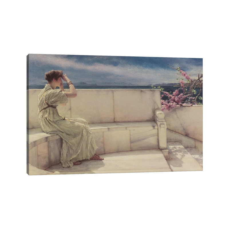 Expectations, 1885 by Sir Lawrence Alma-Tadema - Wrapped Canvas Gallery-Wrapped Canvas Giclée, 20.32 cm H x 30.48 cm W