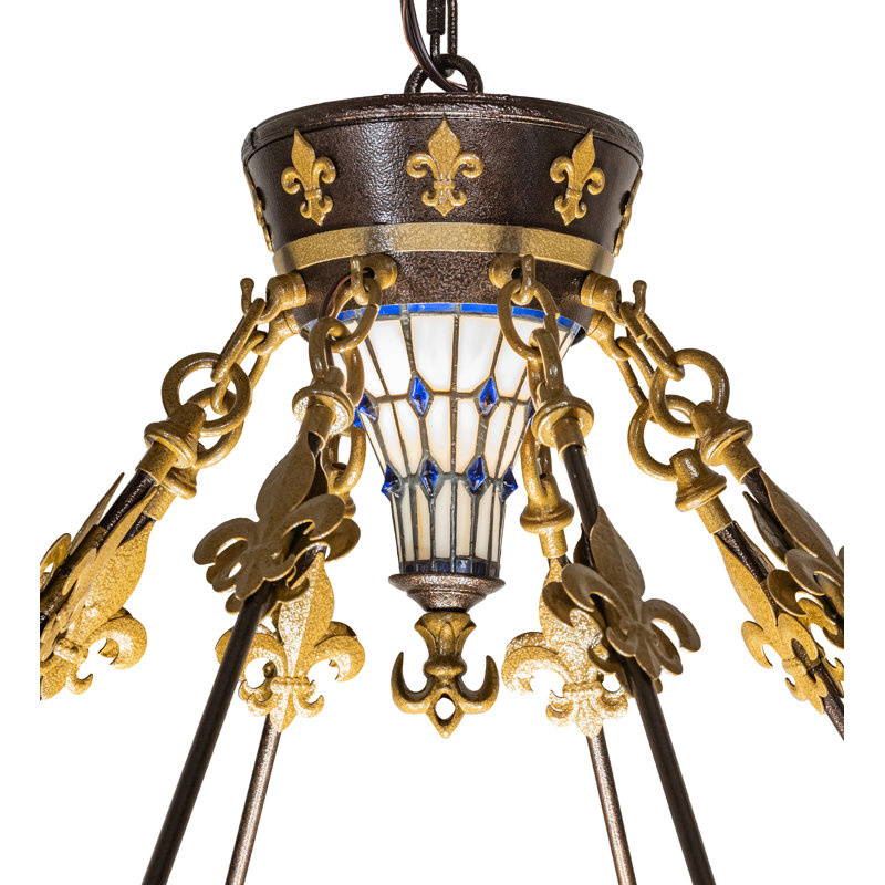 62" Wide Fleur-De-Lis Inverted Pendant
