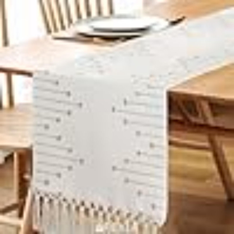 Chemin de table Boho avec glands de 72 pouces de long pour la décoration intérieure