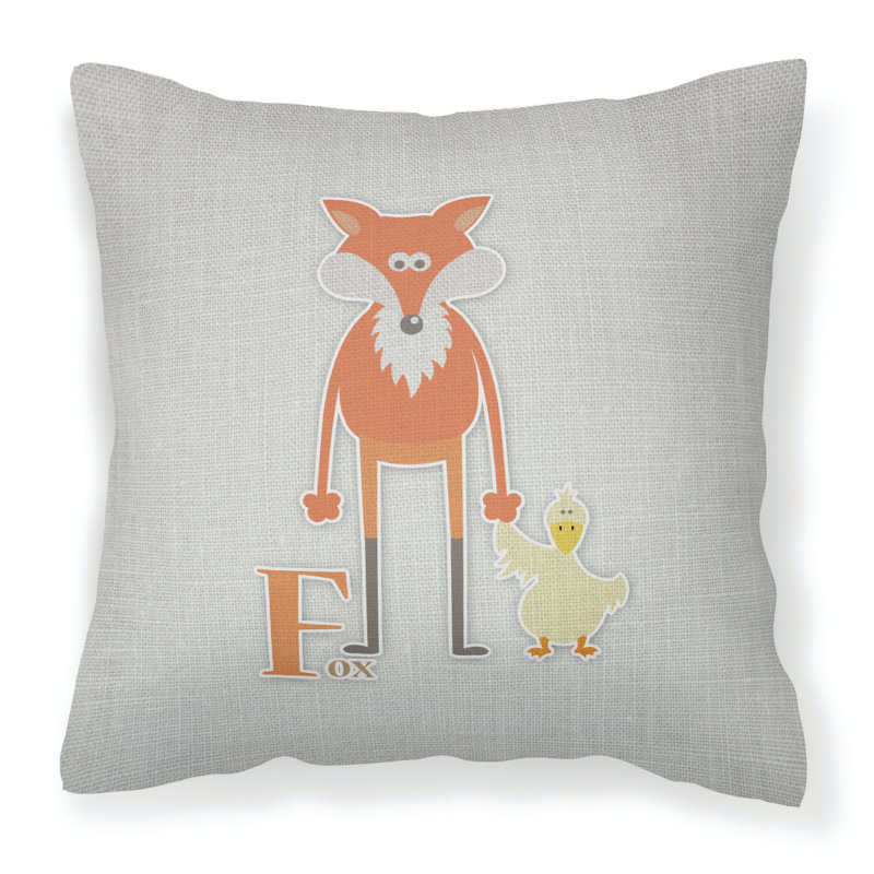 Coussin décoratif intérieur/extérieur alphabet b for bear, 18 po x 18 po, F