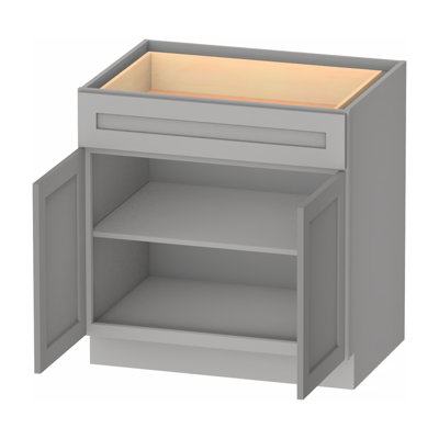 Armoire de base standard en bois contreplaqué prêt à assembler Kindwood Eco L 33 po x P 24 po x H 34,5 po Kindwood