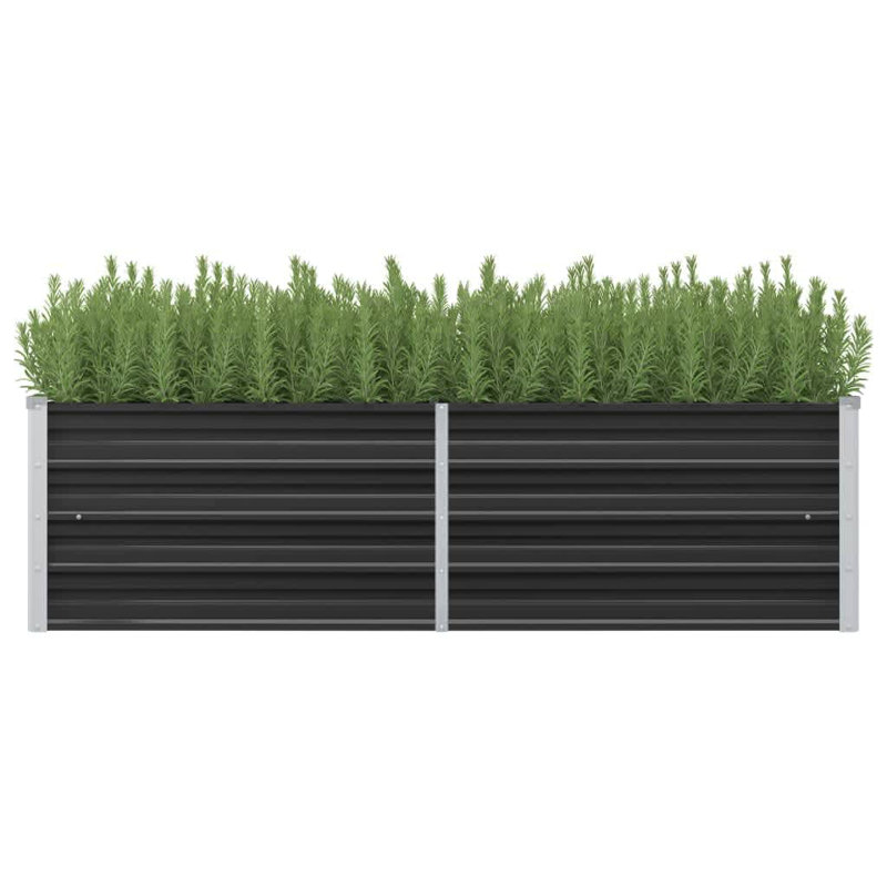 Adianez vidaXL Garden Raised Bed Galvanized Steel, Rectangular Garden Planter for Flowers and Planters, Raised Bed, Weather-resistant