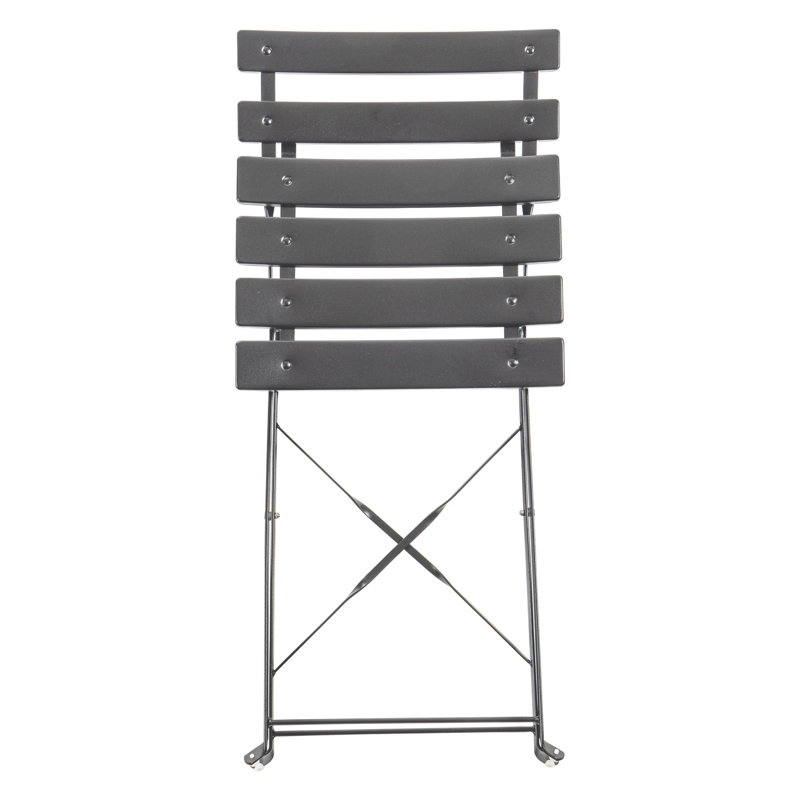 Metal Patio Folding Chair Folding Chair Set, Grey