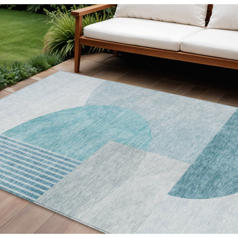 HomeRoots Rectangle Machine Woven Area Rug
