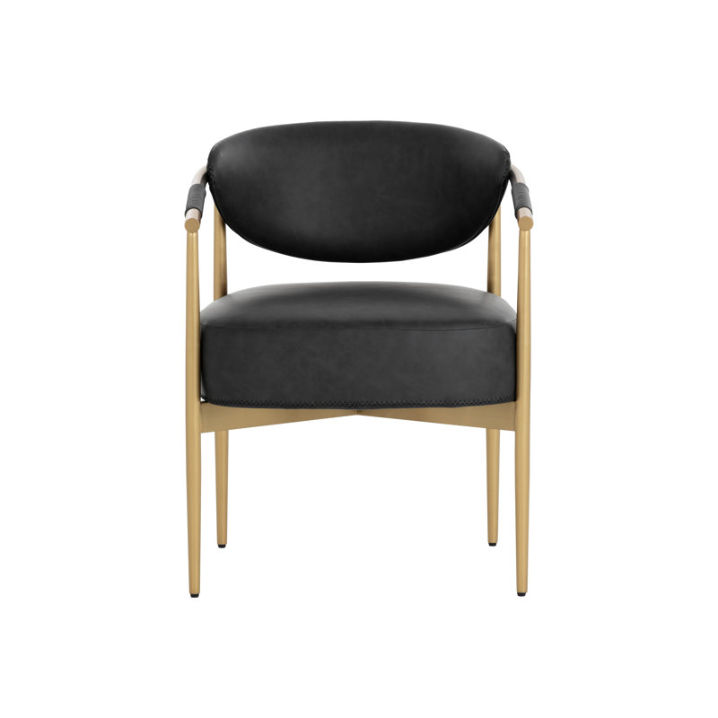 Fedoro Upholstered Arm Chair, Black