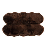 Tapis brun en fausse fourrure lavable Quad Pelt - 3 pi x 5 pi