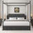 Artevious Upholstered Metal Canopy Storage Bed-234378577-234378580