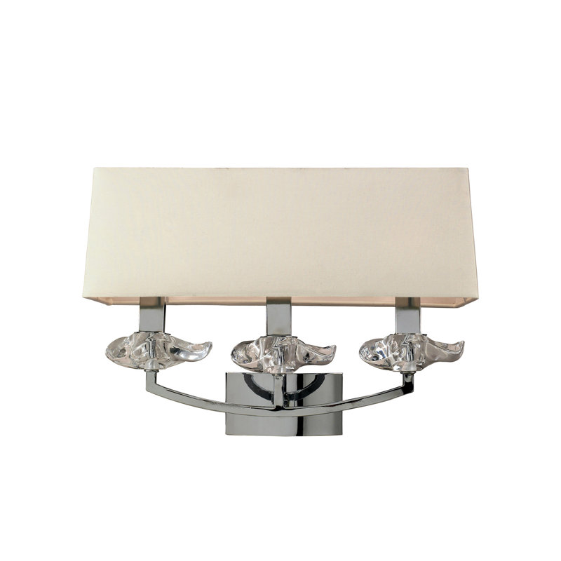 Armed Sconce, Cream, Yes, Polished Chrome