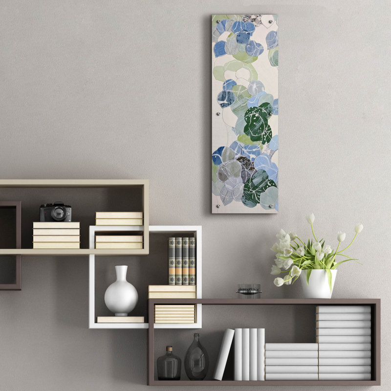 Art mural en verre Epic Art «Butterfly Garden Place 1» par Coco Good, H 36 po x l 12 po