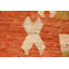 Tapis oriental marocain orange à motif géométrique orange 10 x 14