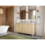 Bois de chêne blanc Atlanta X P 22 po D Meuble-lavabo double avec 2 po Quartz-108779949