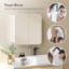 68mm W 66mm H Wall Mounted Required Framed Medicine Cabinet Mirror Adjustable
