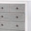 Commode Katia gris rustique et blanc vieilli avec tiroirs à pleine extension et tiroir supérieur doublé de feutre pour un rangement élégant