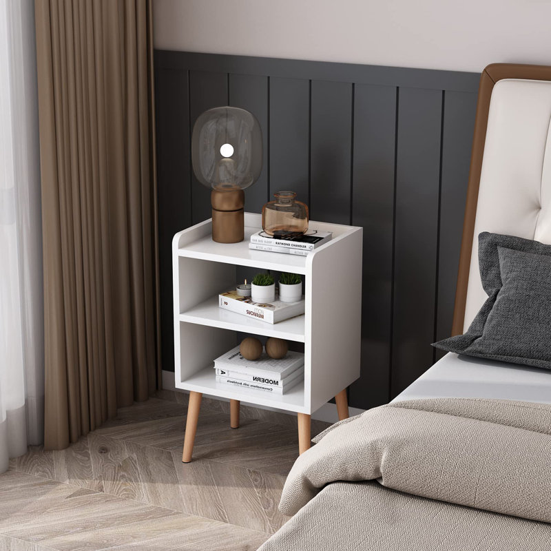 Table de bout Kahden, Blanc, Blanc