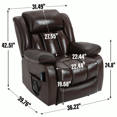 Dual Motor Infinite Position Medium size Genuine Leather Power Lift Recliner Chair -  Latitude RunÂ®, B2B3C8FAA8C547D7B86BF3A7658675FE