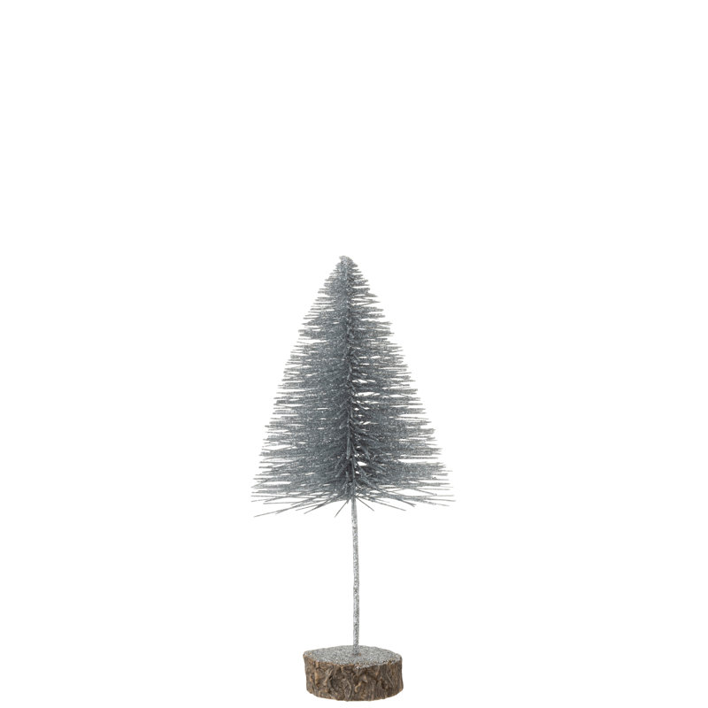 Christmas Tabletop Tree, 30cm H x 14cm W x 14cm D, Silver