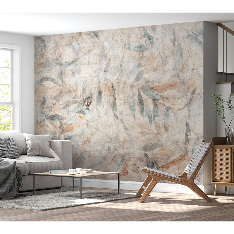 Murale pelez et collez Blagovesta, Beige, L 96 po x l 135 po