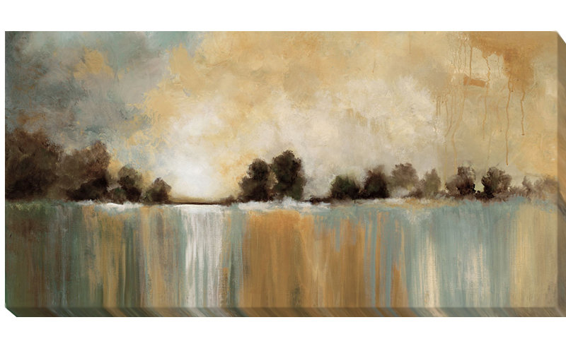 Reproduction d’art sur toile tendue "" arrivée "par cat tesla, H 24 po x l 48 po x P 1,5 po