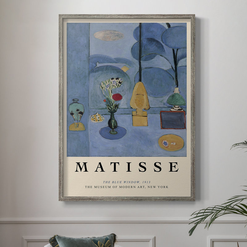 Matisse CC, reproduction encadrée - bois massif, Argent rétro, H 21 po x l 17 po