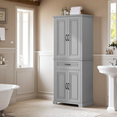 Système de rangement pour salle de bain de 72 po de hauteur avec tablette réglable et système de placard Duster