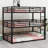 Metal Triple Bunk Bed With Guardrails-2099585298-2099585303