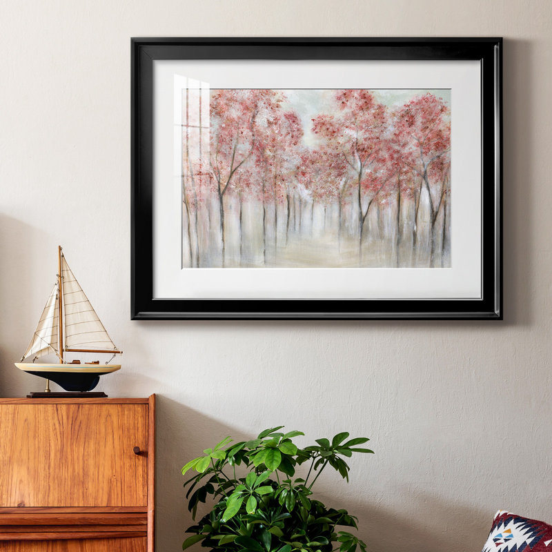 Blush Spring - peinture encadrée, Cadre noir, H 30,5 po x l 42,5 po x P 1,5 po