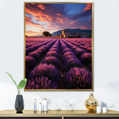 «French Provencal Lavender Fields II - France», reproduction d'art sur toile