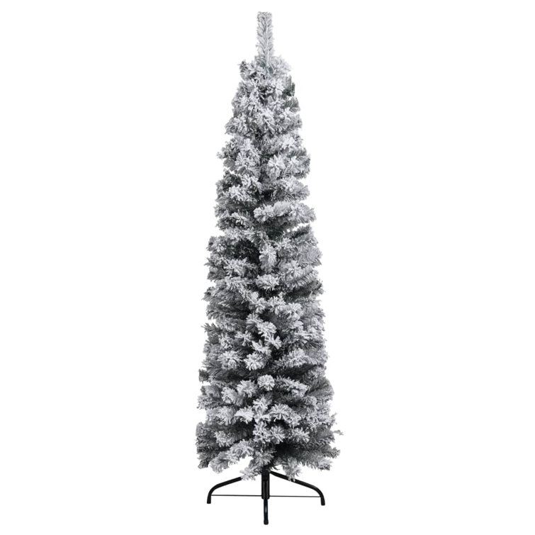 Slim Artificial Pre-lit Christmas Tree with Ball Set Xmas Decoration