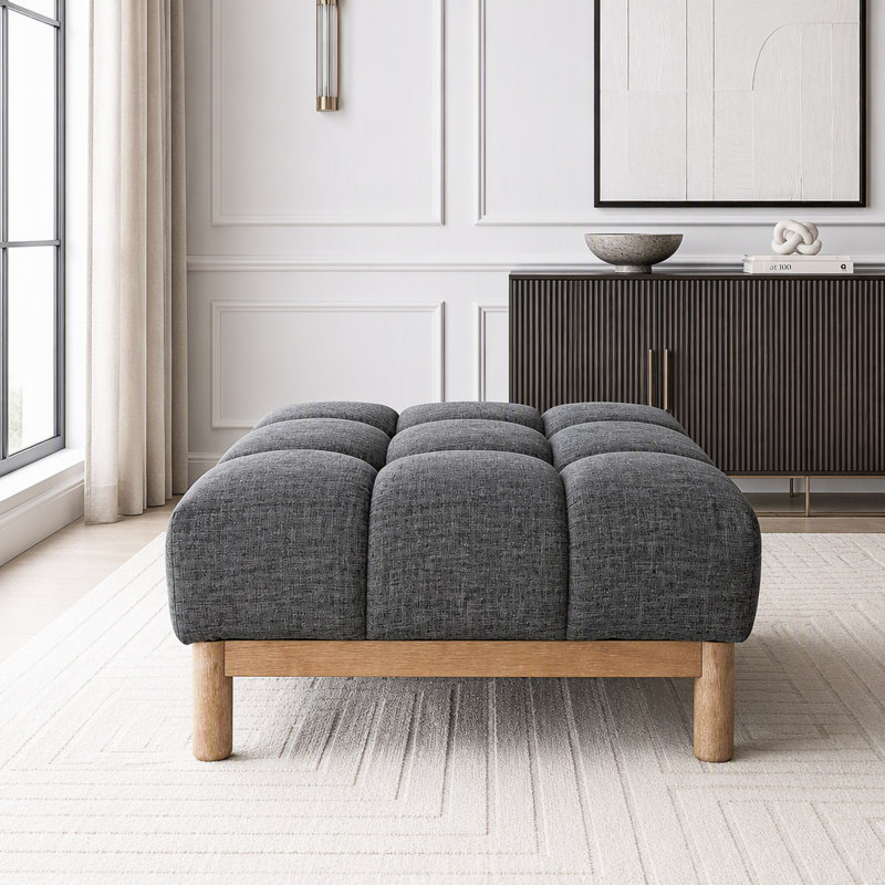 Upholstered Fabric Cocktail, Gray